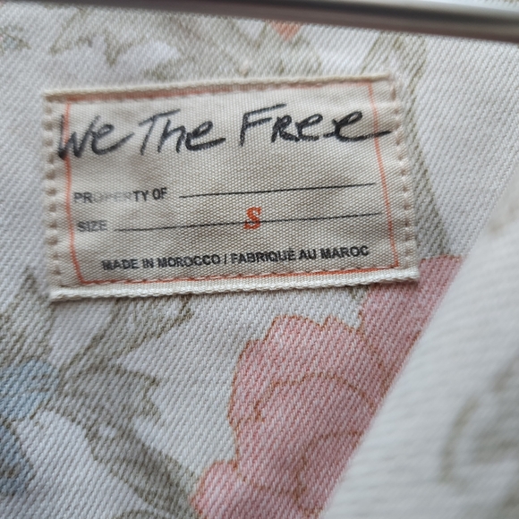 We The Free Opal Swing Printed Denim Jacket in Ivory Combo Floral - Picture 6 of 10